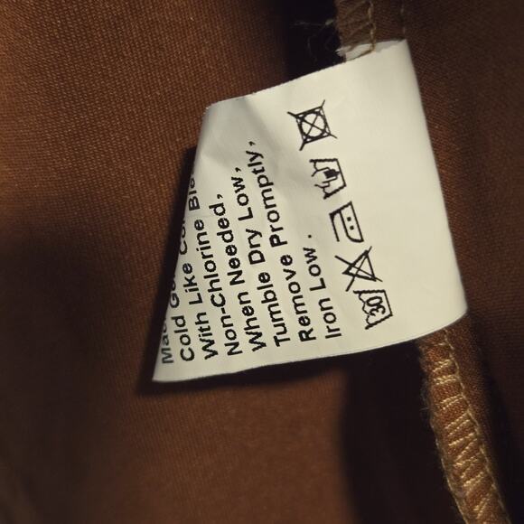 PRETTY‎ GARDEN Amazon Collared Neck Long Sleeve Suede Jacket Brown Small EUC! - Picture 7 of 7